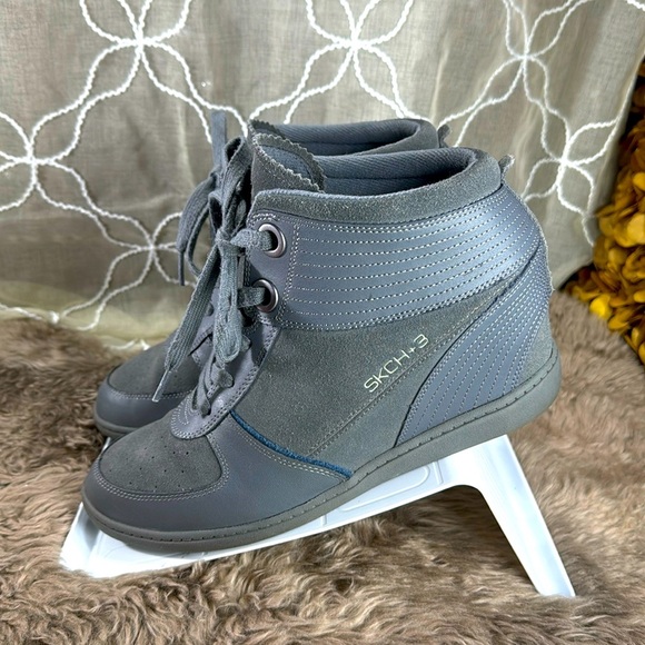 (E4) Skechers SKCH 3 Hidden Wedge
Grey Women's Shoes 48030 Size 10 - Picture 2 of 14